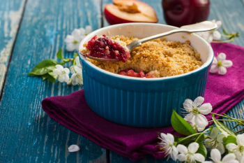 Szilvás morzsasüti-crumble