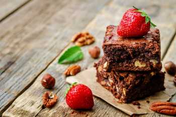 Mogyoróvajas-diós brownie proteinnel